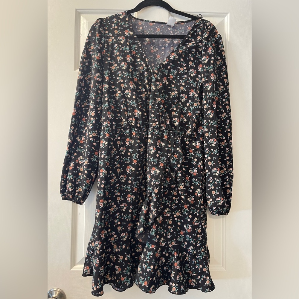 Abound Floral Long Sleeve Sundress Size XL